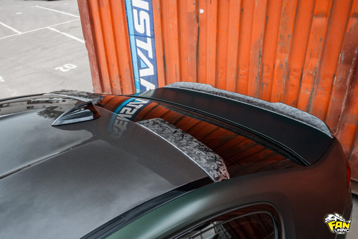 Двойной спойлер из карбона на заднее стекло БМВ (BMW) 5 G30 и M5 F90